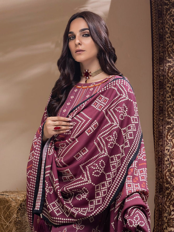 Unstitched 3pc - Digital Printed Linen Shirt With Digital Printed Twill Linen Dupatta & Dyed Linen Trouser - Vol.2 (WK-00908) - SalitexOnline