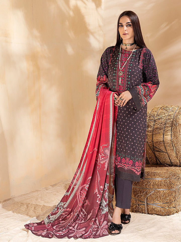 Unstitched 3pc - Digital Printed Linen Shirt With Digital Printed Twill Linen Dupatta & Dyed Linen Trouser - Vol.2 (WK-00914) - SalitexOnline