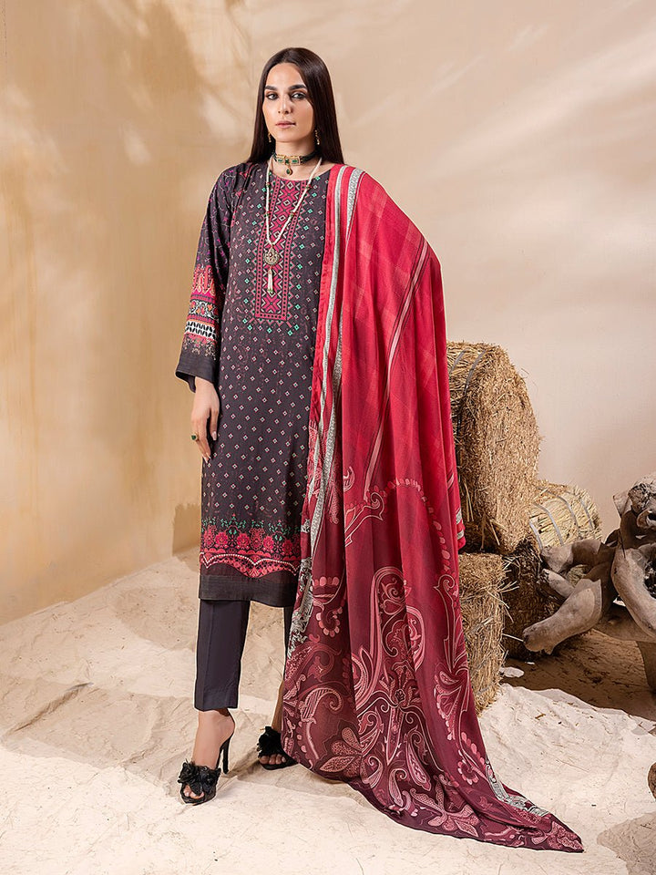 Unstitched 3pc - Digital Printed Linen Shirt With Digital Printed Twill Linen Dupatta & Dyed Linen Trouser - Vol.2 (WK-00914) - SalitexOnline