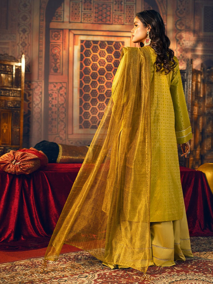 Unstitched 3pc - Dyed Embroidered Jacquard Suit- Mehr-e-Gul (WK-01162UT) - SalitexOnline